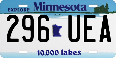 MN license plate 296UEA