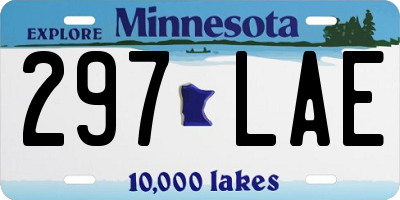 MN license plate 297LAE