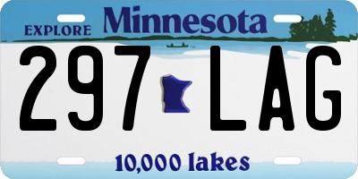 MN license plate 297LAG