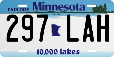 MN license plate 297LAH