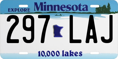 MN license plate 297LAJ