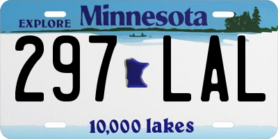 MN license plate 297LAL