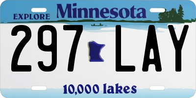 MN license plate 297LAY