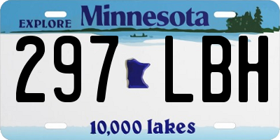 MN license plate 297LBH