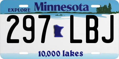 MN license plate 297LBJ