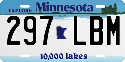 MN license plate 297LBM