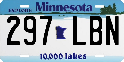 MN license plate 297LBN