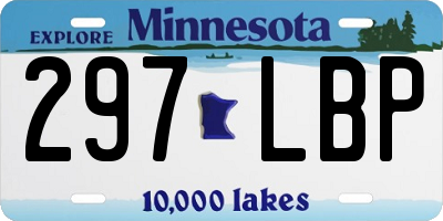 MN license plate 297LBP
