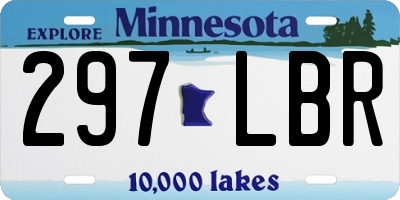 MN license plate 297LBR