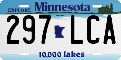 MN license plate 297LCA