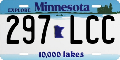 MN license plate 297LCC