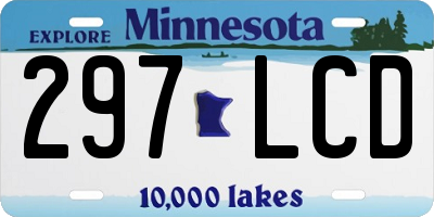 MN license plate 297LCD