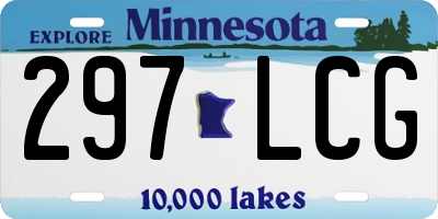 MN license plate 297LCG