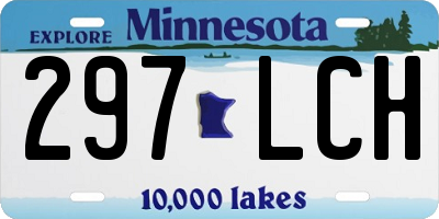 MN license plate 297LCH