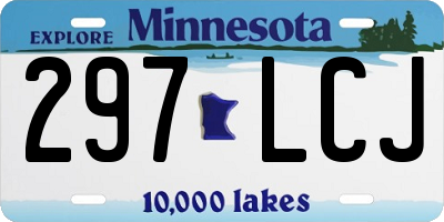 MN license plate 297LCJ