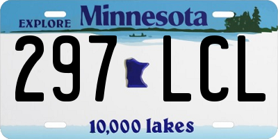 MN license plate 297LCL