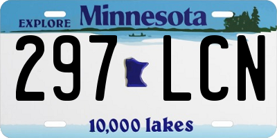 MN license plate 297LCN