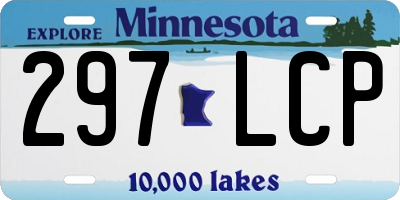 MN license plate 297LCP