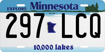 MN license plate 297LCQ