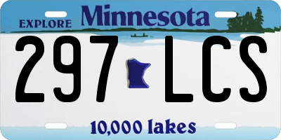 MN license plate 297LCS
