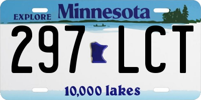 MN license plate 297LCT