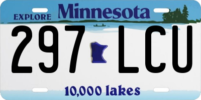 MN license plate 297LCU