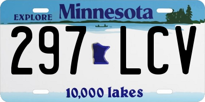 MN license plate 297LCV