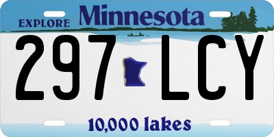 MN license plate 297LCY