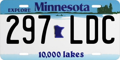 MN license plate 297LDC
