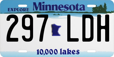 MN license plate 297LDH