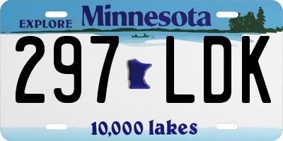MN license plate 297LDK