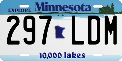 MN license plate 297LDM