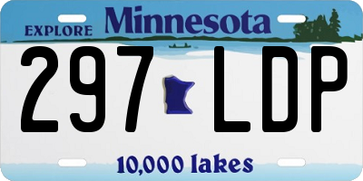 MN license plate 297LDP