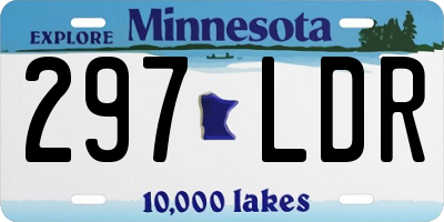 MN license plate 297LDR