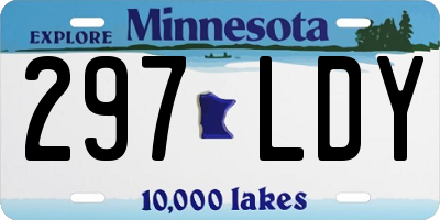 MN license plate 297LDY