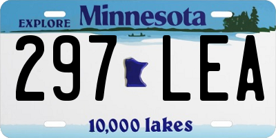 MN license plate 297LEA
