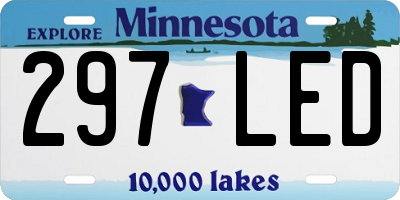 MN license plate 297LED