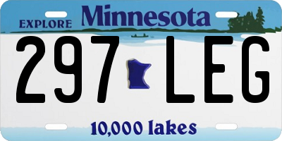 MN license plate 297LEG