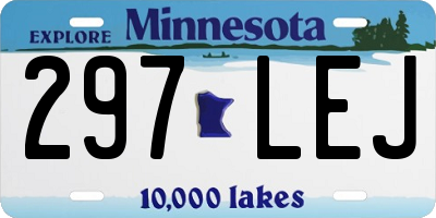 MN license plate 297LEJ