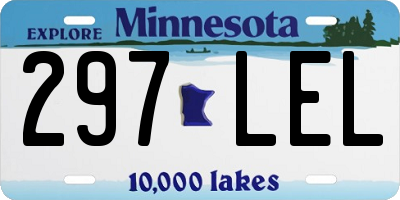 MN license plate 297LEL