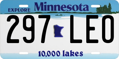 MN license plate 297LEO