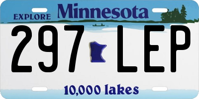 MN license plate 297LEP