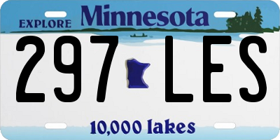 MN license plate 297LES