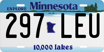 MN license plate 297LEU