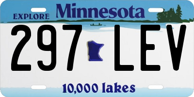 MN license plate 297LEV