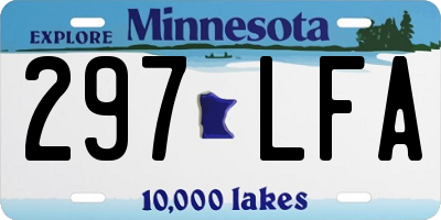 MN license plate 297LFA