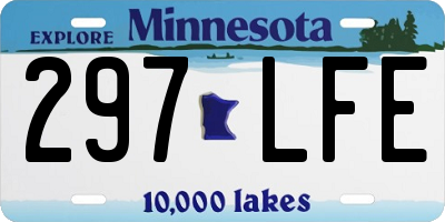 MN license plate 297LFE