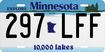MN license plate 297LFF