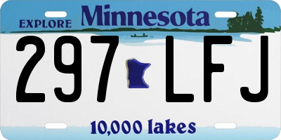 MN license plate 297LFJ