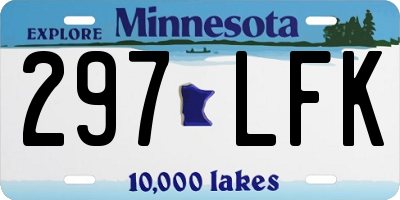 MN license plate 297LFK